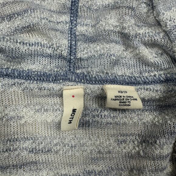 Anthropologie Moth Striped Hooded Button Front Cardigan Sweater XS Cozy Preppy - Picture 9 of 14